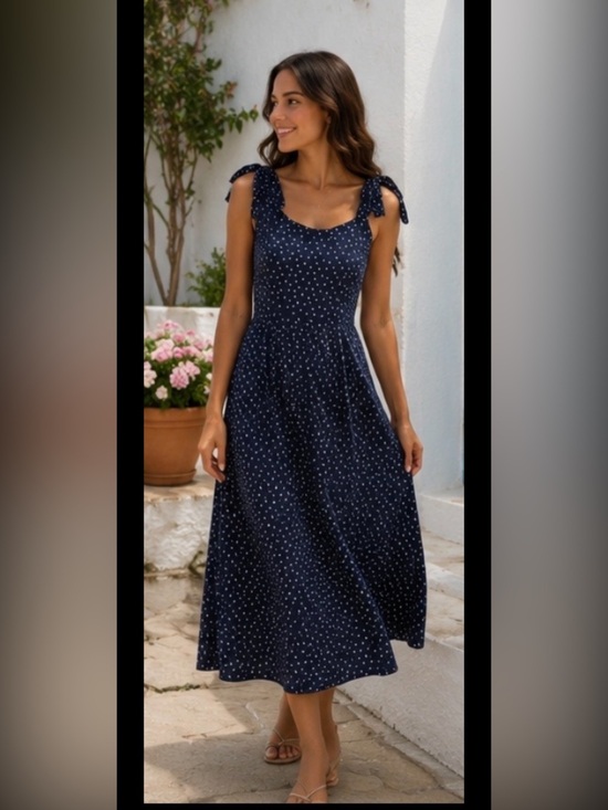 LOFT Dresses & Skirts - LOFT Navy and White Maxi Dress